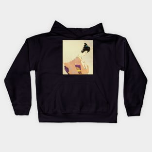 Elegant Beauty: A Portrait of a Geisha with a Parasol - vintage Japanese art Kids Hoodie